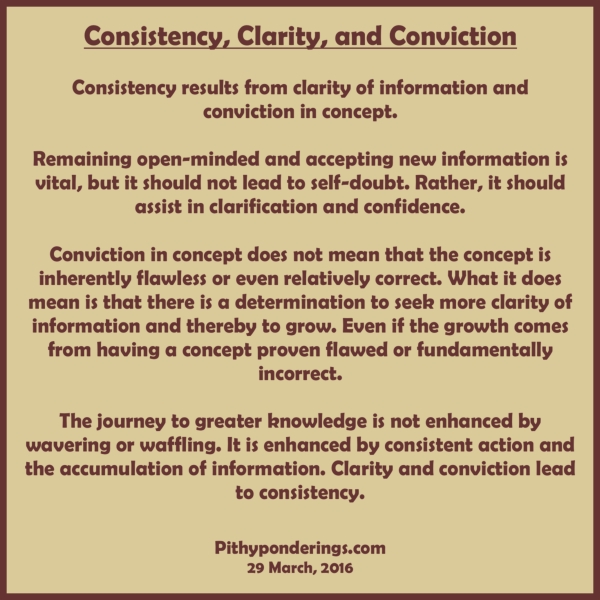 Consistency Clarity Conviction